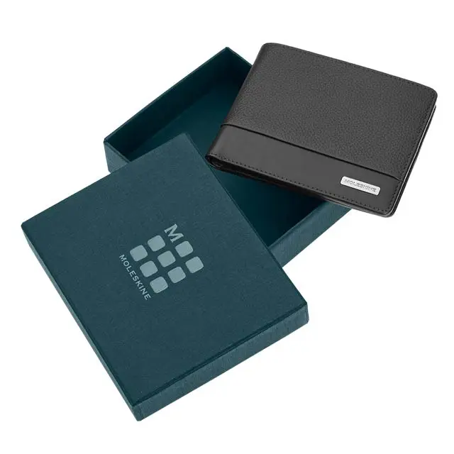 [LAMOL 103] Moleskine Classic Match Genuine Leather Wallet - Black.webp