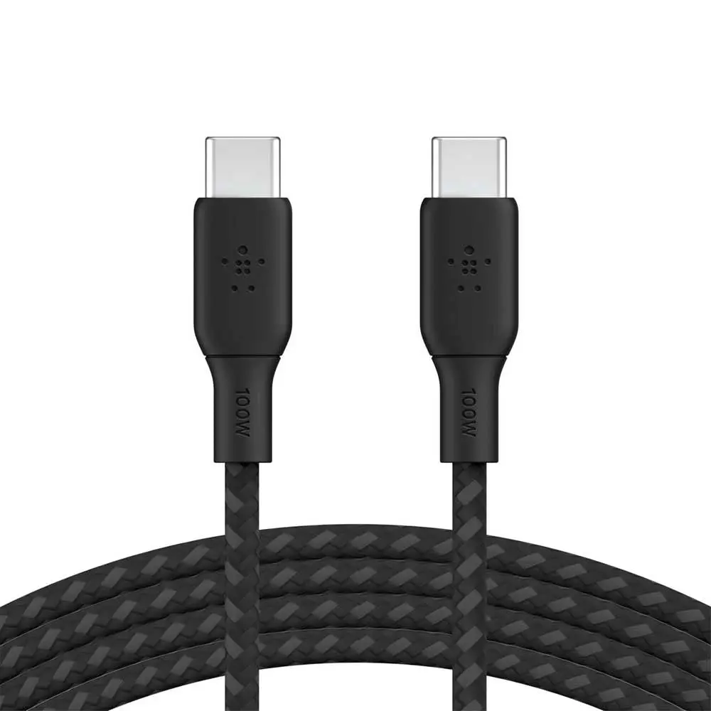 كابل مضفر بلكين USB-C 2.0 بقدرة 100 واط طول 3 متر