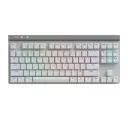 لوجيتك G515 لايتسبيد TKL وايرلس لوحة مفاتيح بمفاتيح لمسية (أبيض)