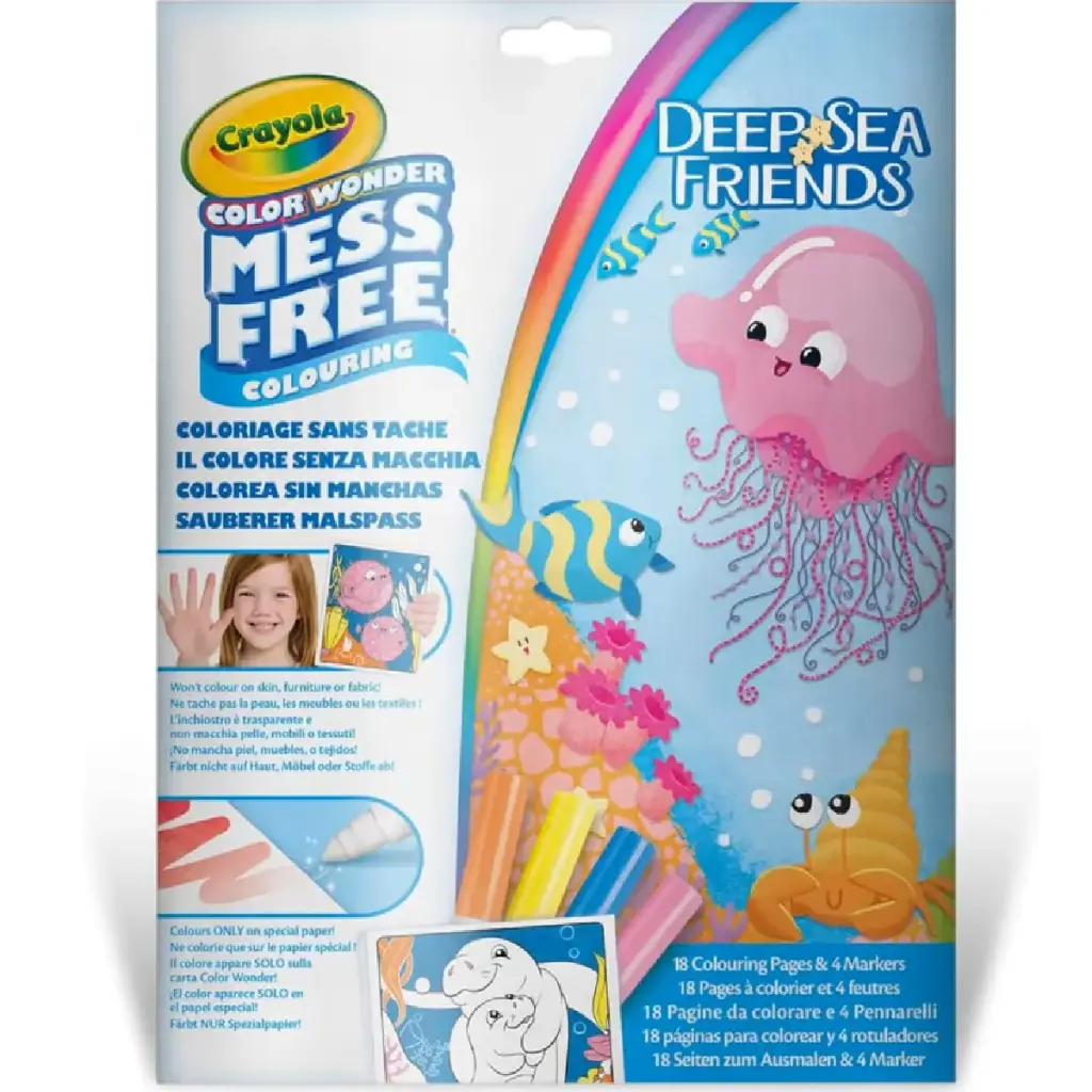 Crayola – مجموعة تلوين Color Wonder لشخصيات Sea Friends