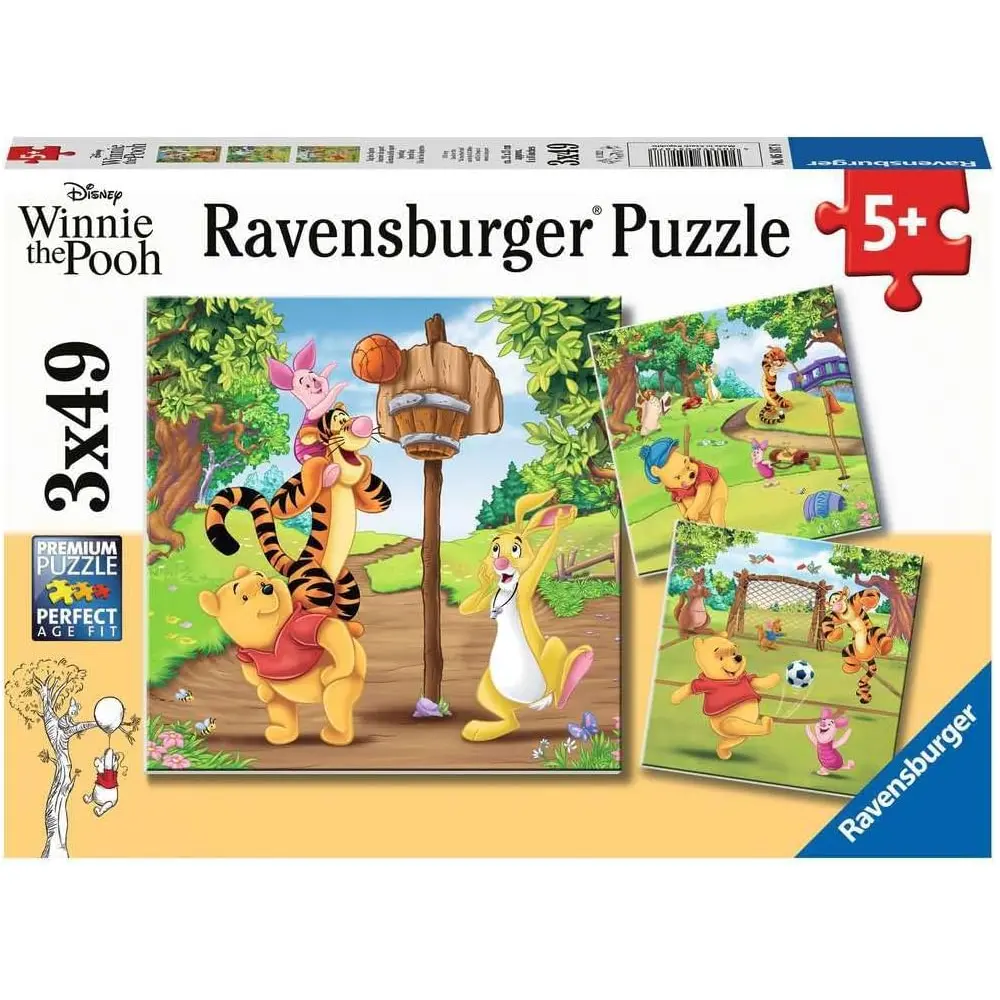 Ravensburger - يوم الرياضة 3 × 49 قطعة لغز