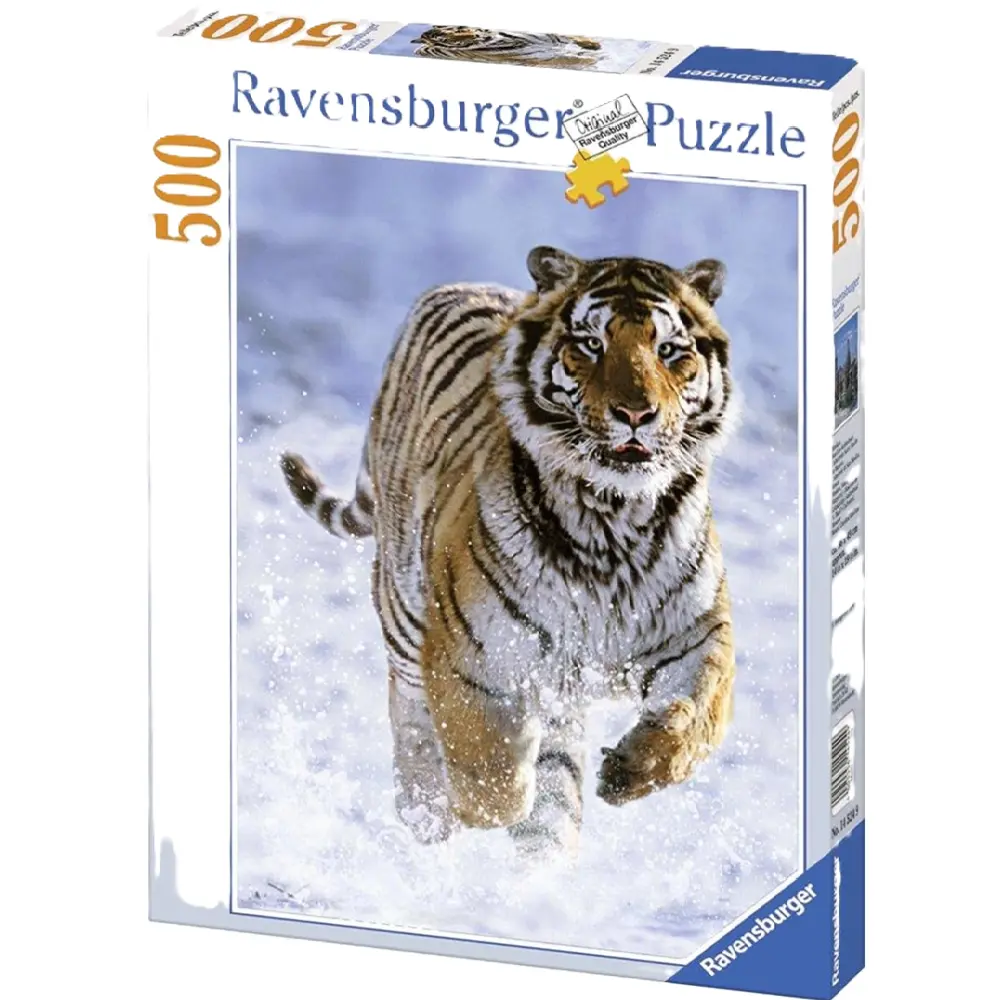 Ravensburger نمر في الثلج أحجية صور مقطوعة 500 قطعة
