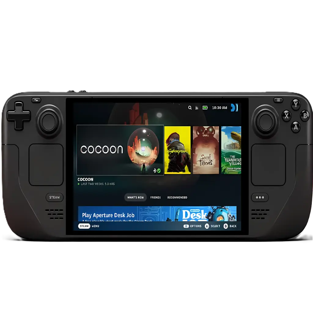 جهاز ألعاب محمول Steam Deck بشاشة OLED بسعة 512 جيجابايت وذاكرة 16 جيجابايت RAM