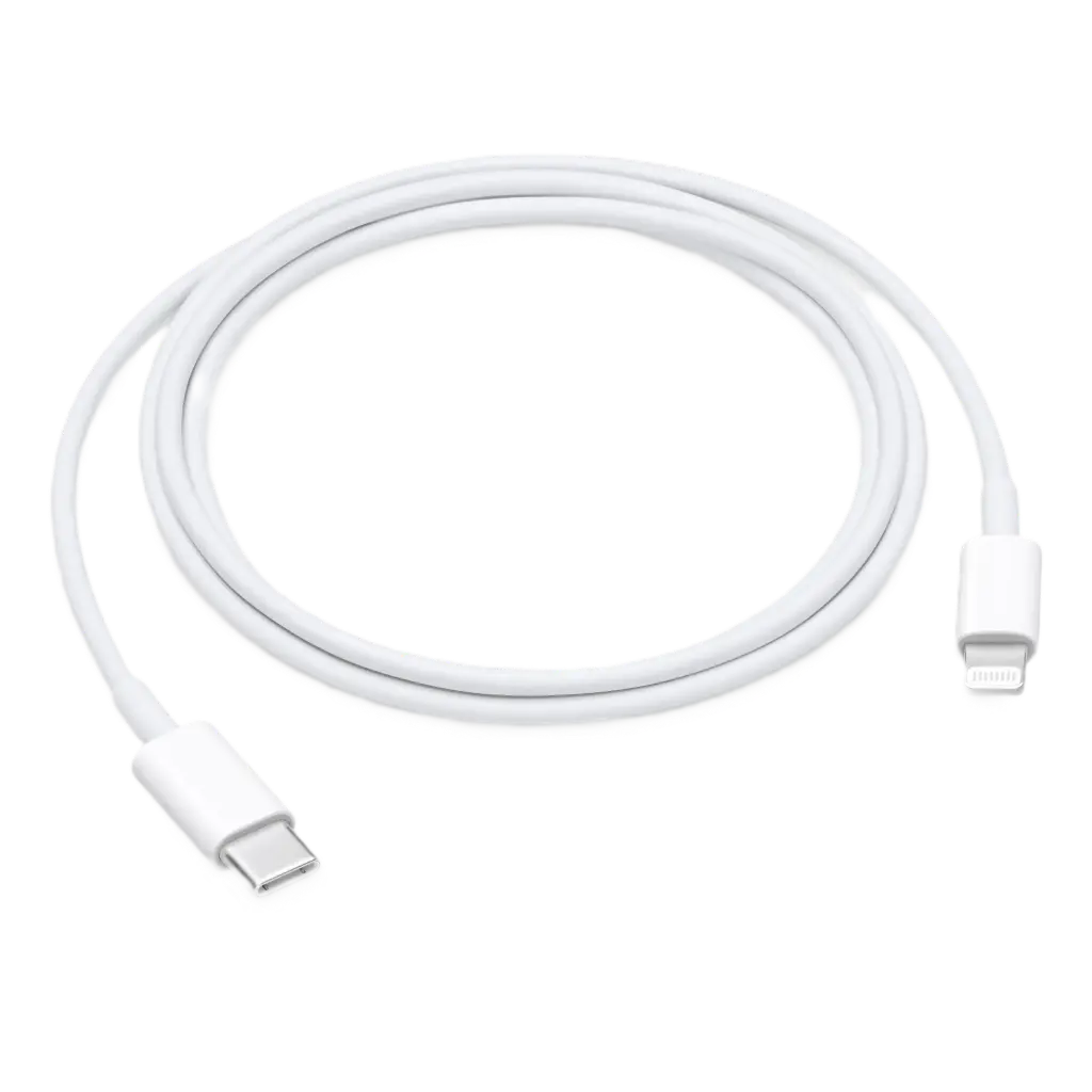 كابل "آبل" من USB-C إلى Lightning بطول 1 متر.