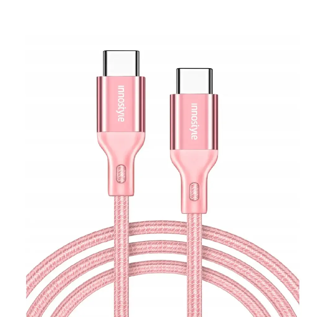 كابل شحن سريع USB-C فلكس من إننوستايل، طول 1.5 متر – وردي