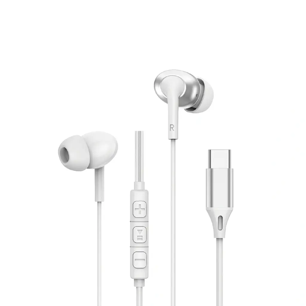 Wiwu EB318 سماعات أذن Type-C – أبيض