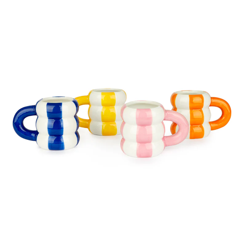 Balvi Coffee cup set,Floats,assorted colours,4x75ml