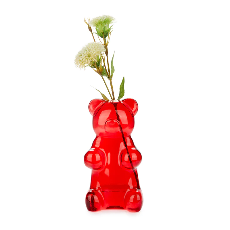 Balvi Vase,Yummy Bear,red,glass