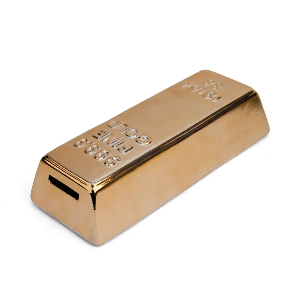 Kikkerland COIN BANK GOLD BAR - code Y923
