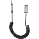 محوّل بلوتوث AUX من Proove Steel Spring بمنفذ USB إلى 3.5 ملم – أسود