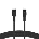 كيبل مضفر بيلكن BoostCharge Pro Flex من USB-C إلى لايتنينغ بطول 1 متر — اللون الأسود