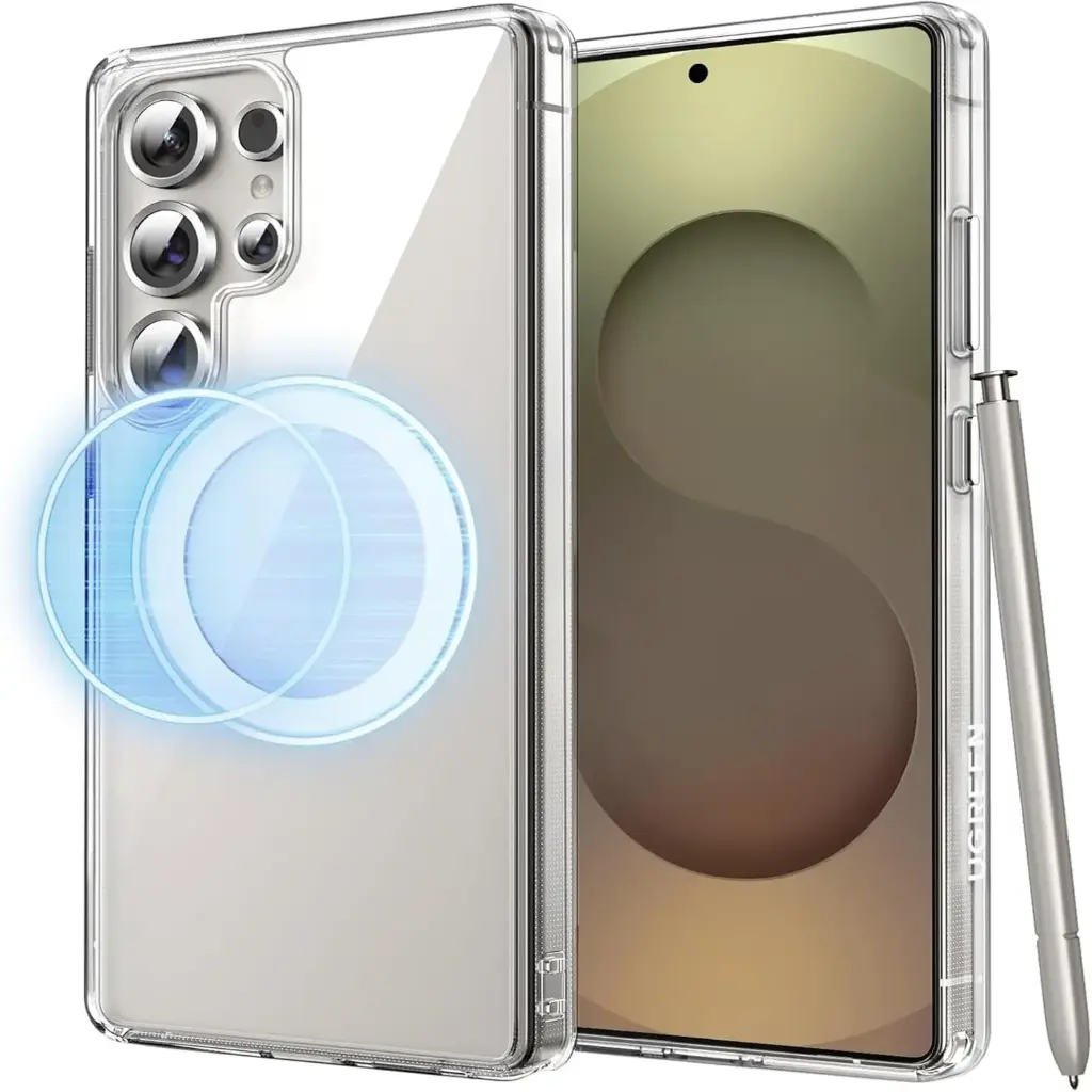 غطاء حماية يوغرين شفاف ومغناطيسي لهاتف سامسونج Galaxy S25 Ultra