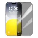 حامي شاشة باسيوس Sapphire بميزة الخصوصية لهاتف iPhone 16 Pro — شفاف (مع فلتر غبار، قطعة واحدة)