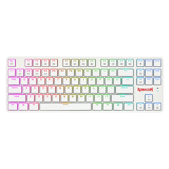 كيبورد ريدراغون K539W-RGB لاسلكي/سلكي أبيض