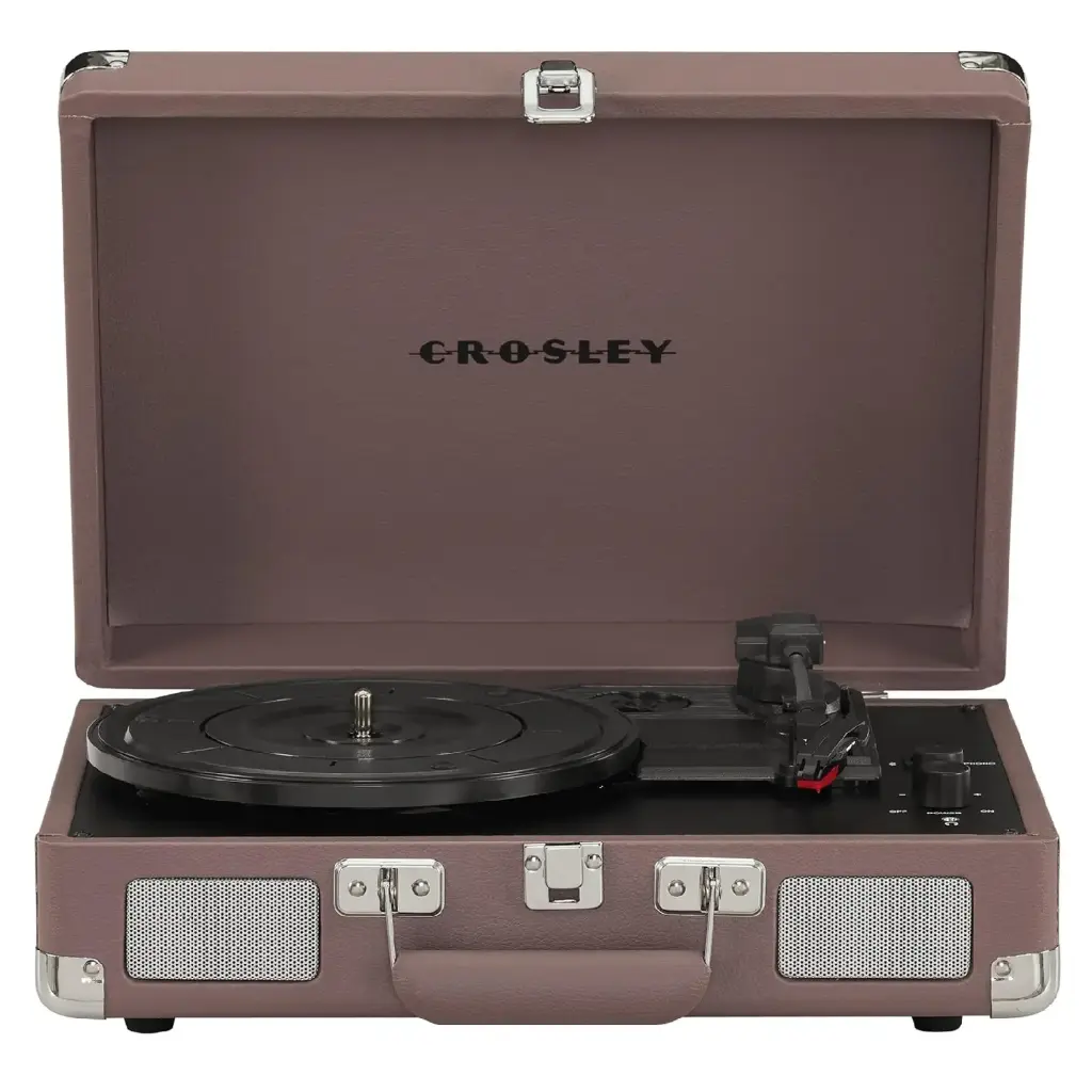 Crosley Cruiser Plus Vintage 3-Speed Bluetooth In/Out Suitcase Vinyl Record Player Turntable - Purple Ash