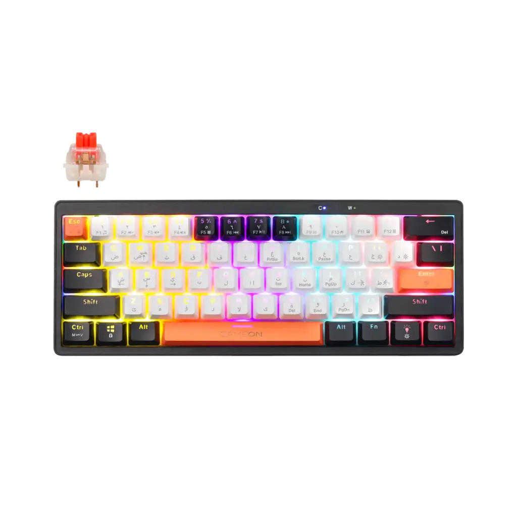 GAMEON AEROX 60% RGB Mechanical Keyboard Red Switch V2 - EN/AR