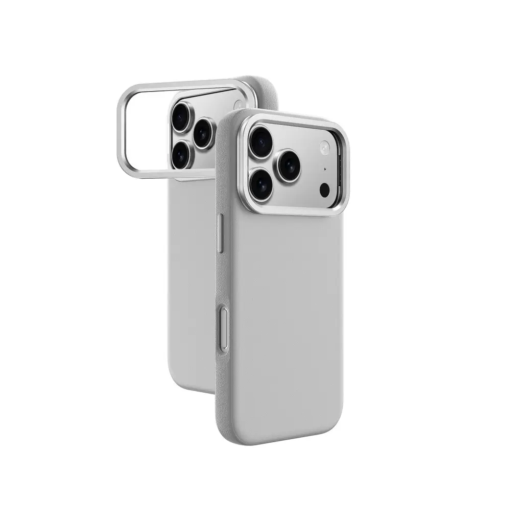 غطاء حماية "أمايزينج ثينج جلامور أول سكين" لهاتف آيفون 17 برو ماكس، يدعم MagSafe ومضاد للسقوط - لون تيتانيوم طبيعي (Natural)