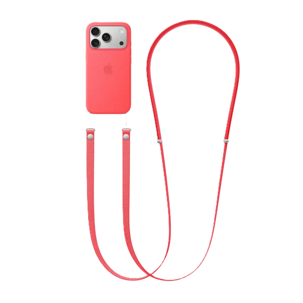 Apple Crossbody Strap · Bright Guava