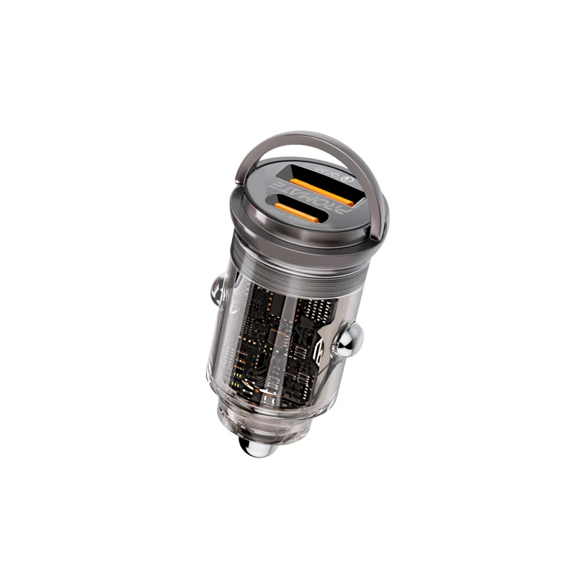 بروميت (TransDrive-65W) شاحن سيارة صغير شفاف بقدرة 65 واط