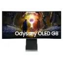 سامسونج (Odyssey OLED G8 G85SD) شاشة ألعاب ذكية منحنية مقاس 34 بوصة بدقة (UWQHD) ولوحة (OLED) بتردد 175 هرتز ووقت استجابة 0.03 مللي ثانية - فضي