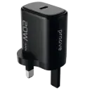 Proove Wall Charger Silicone Power 2 20W (Type-C) UK Plug - Black