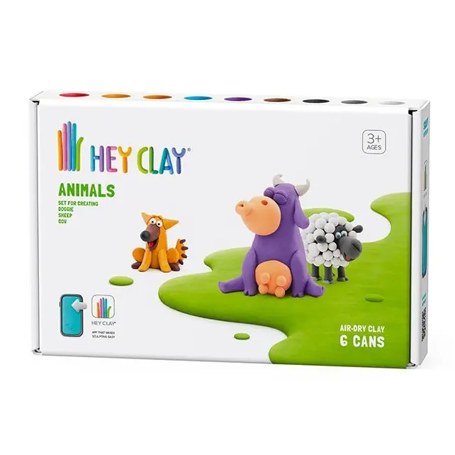 HEY CLAY - Animals: Cow, Doggie, Sheep 6 Cans