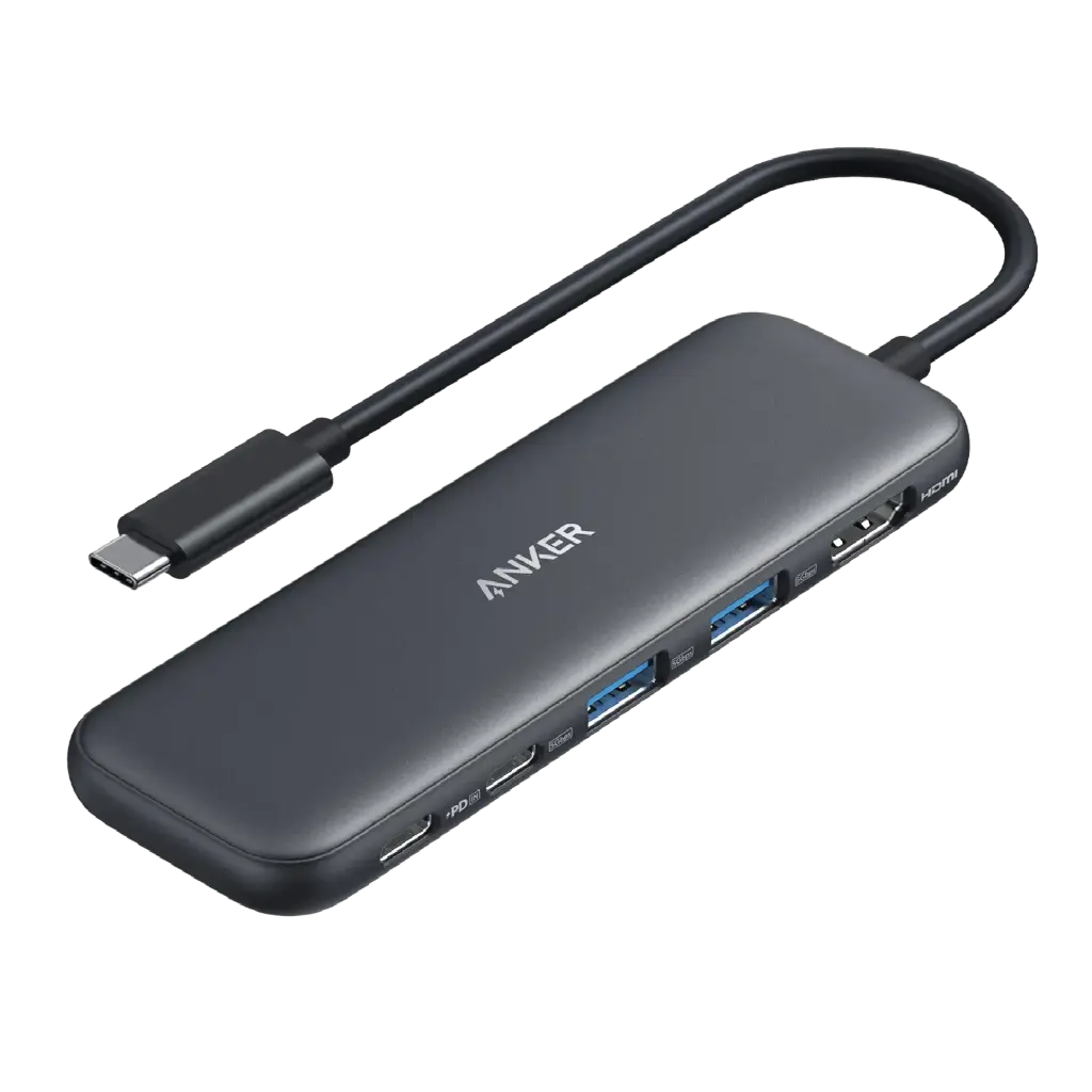 موزع منافذ أنكر 332 (USB-C Hub) 5 في 1 - لون أسود