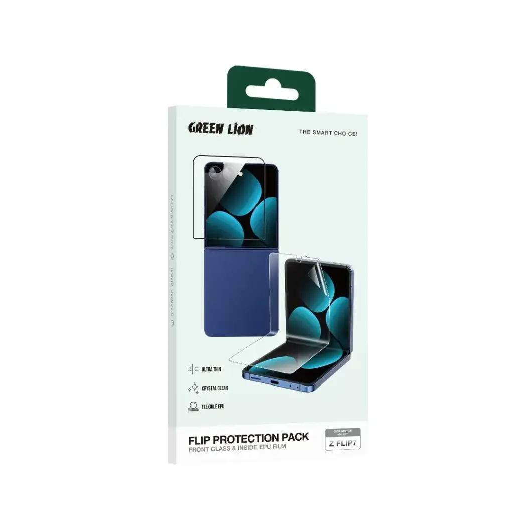 Green Lion Flip Protection Pack for Z Flip 7 - Clear
