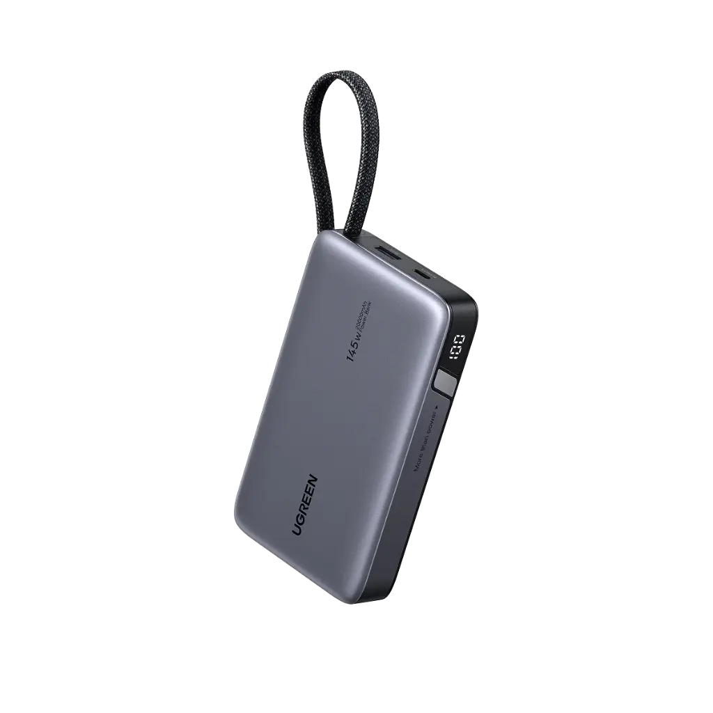 شاحن متنقل (باور بانك) يوجرين نيكسود بسعة 20000 مللي أمبير وقوة 145 واط مع كابل USB-C مدمج