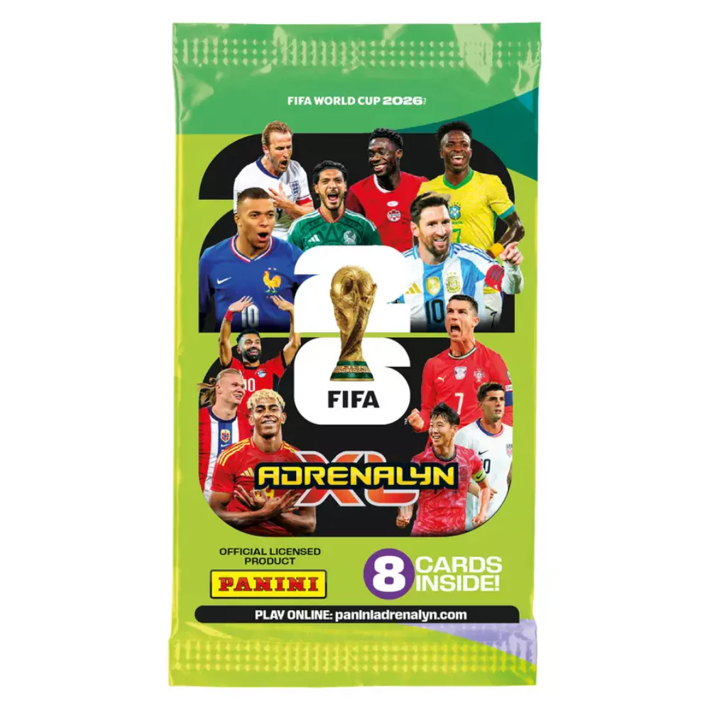 مجموعة بطاقات (بوستر باك) بانيني فيفا كأس العالم 2026 أدرينالين إكس إل - تحتوي على 8 بطاقات
