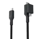 كابل أميزينج ثينج ثاندر برو آي 7 إكس 2 في 1 USB-C + Lightning To USB-C بقوة 3 أمبير / 60 واط وبطول 1.2 متر - أسود