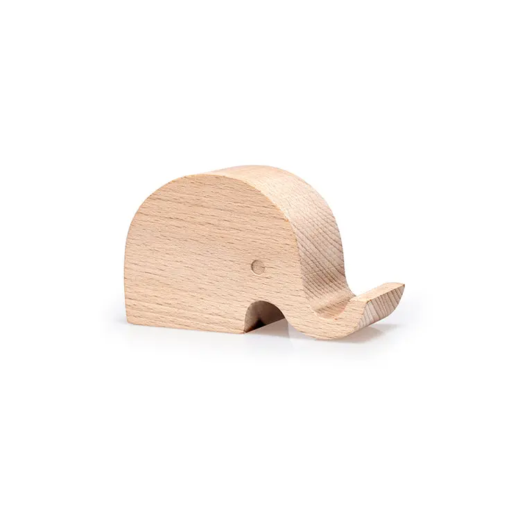 Kikkerland Elephant Beechwood Phone Stand