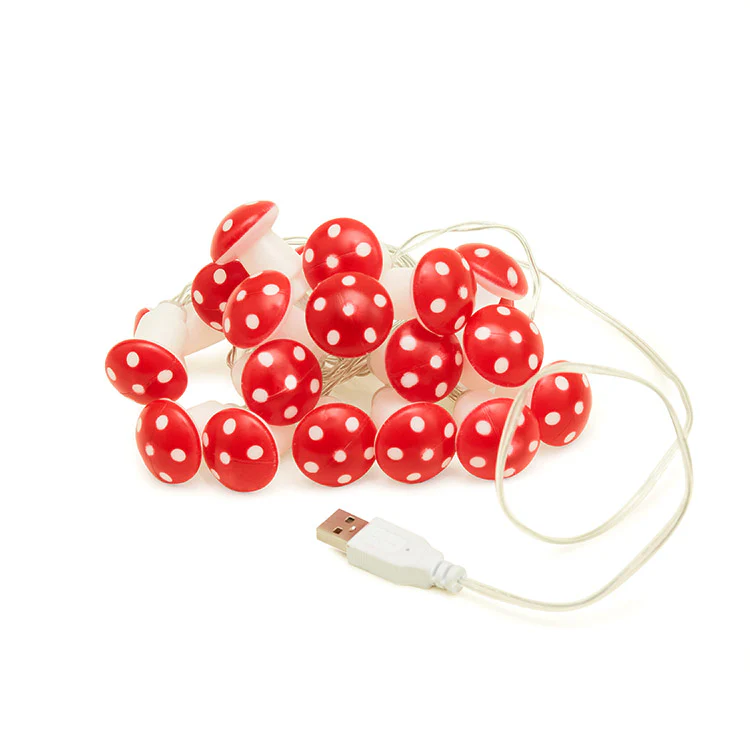 Kikkerland 20 Mushroom LED String Lights