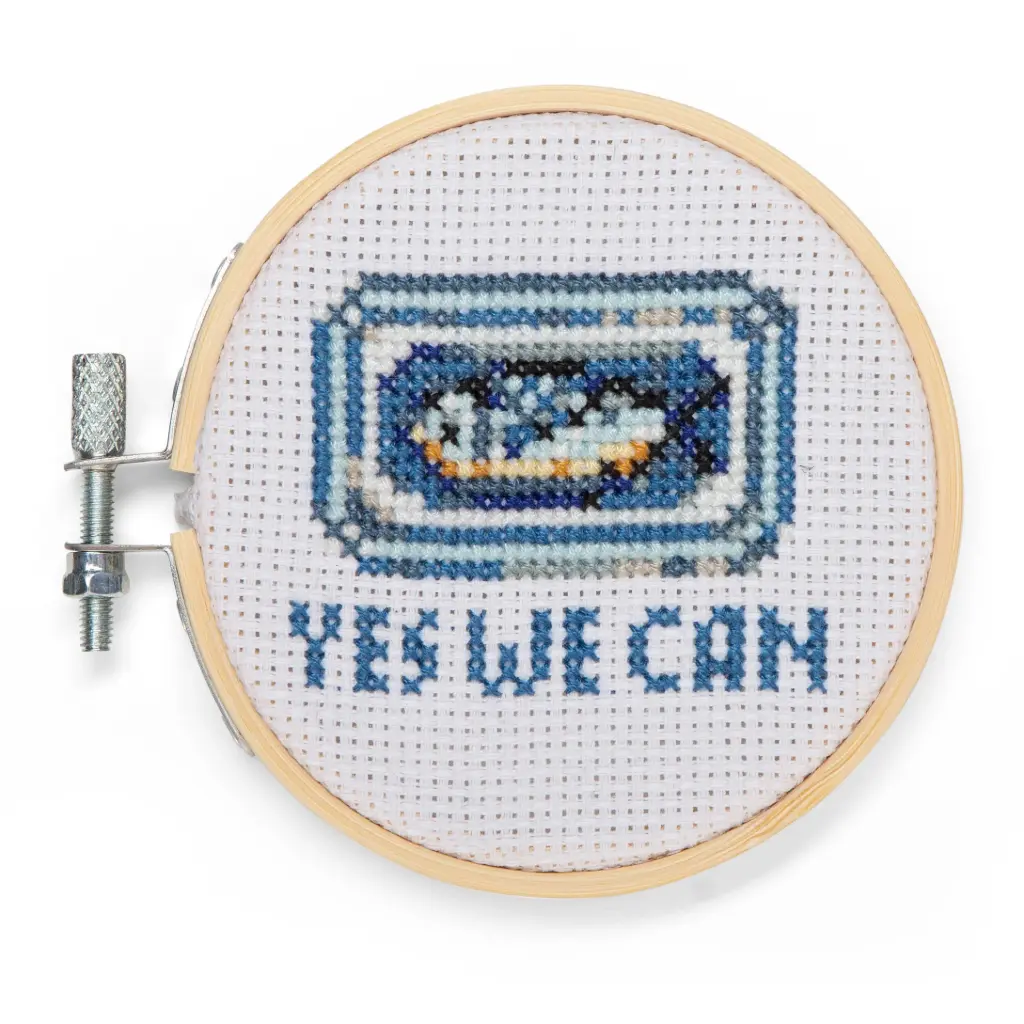 Kikkerland Sardine Mini Cross Stitch Embroidery Kit