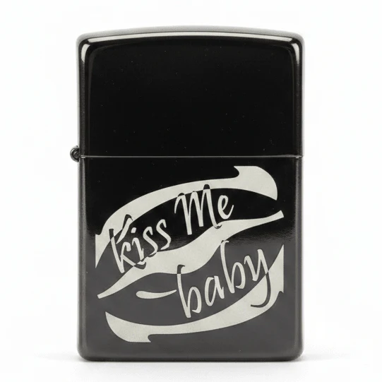 Zippo Kiss Me Baby Black Ice Windproof Lighter
