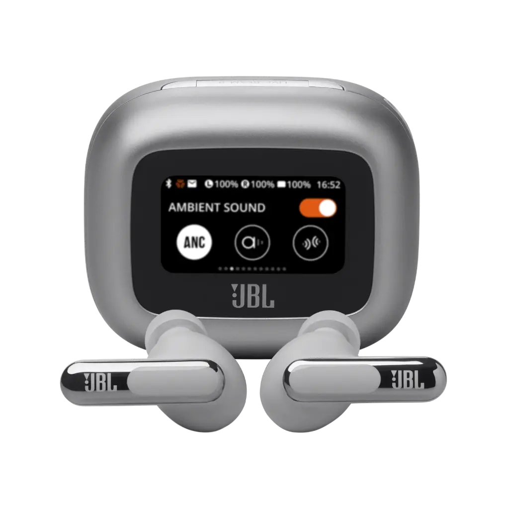 JBL Live Beam 3 True Wireless Noise-Cancelling Earbuds - Silver