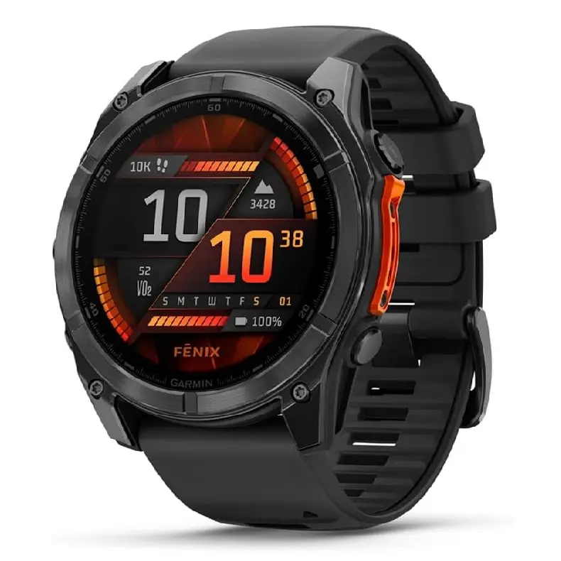 Garmin fēnix 8 AMOLED GPS Smartwatch 51mm - Slate Gray with Black Silicone Band