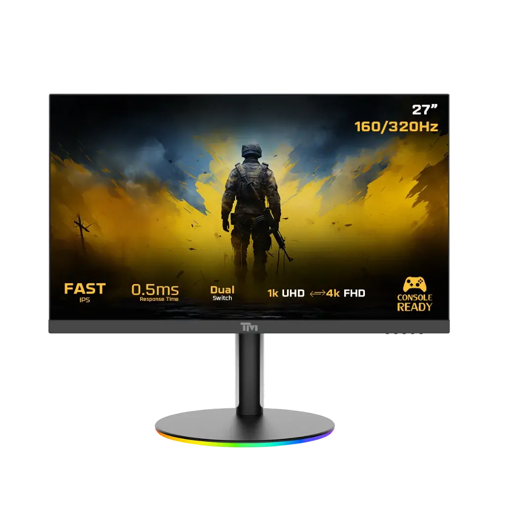 Twisted Minds TMDX27B Dual-Mode 27-inch UHD 160Hz / FHD 320Hz Fast IPS Gaming Monitor - Black