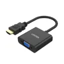 يونيتيك Y-6333 محول HDMI إلى VGA مع مخرج صوت 3.5 ملم - أسود