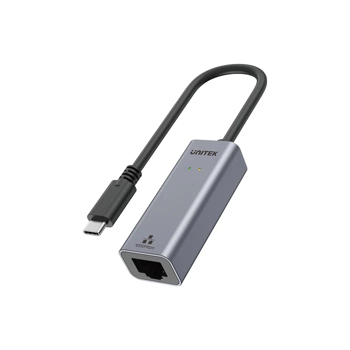 يونيتيك Y-3465GY01 محول يو إس بي-سي إلى جيجابت إيثرنت RJ45 - رمادي فلكي