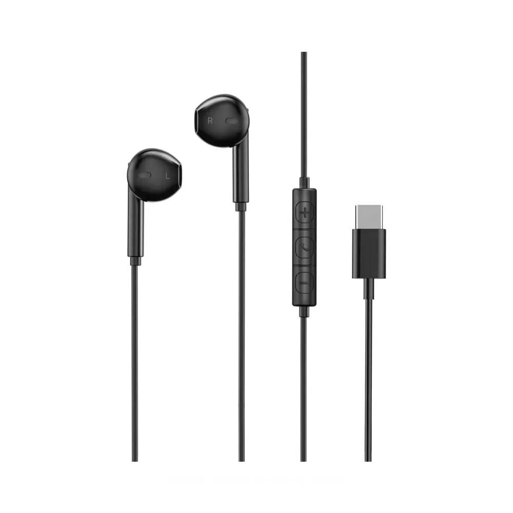 راف باور سماعات أذن سلكية USB-C RP-BH1006 - أسود