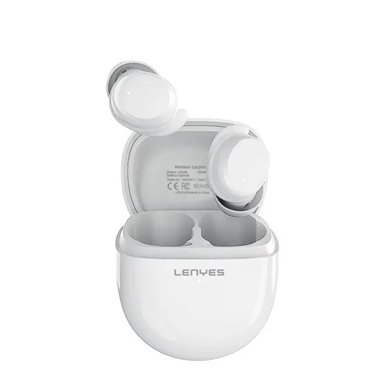 Lenyes Air 301 Sleep-Friendly Bluetooth 5.3 Earbuds with 360-degree ACS Sound - White
