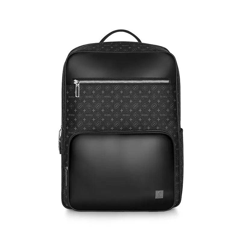 WiWU Master 15.6-inch Fingerprint Lock Laptop Backpack - Black