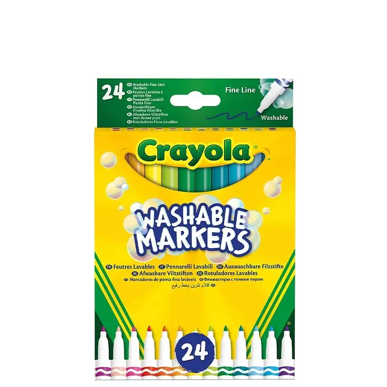 Crayola Washable Fine Line Markers - 24 Count