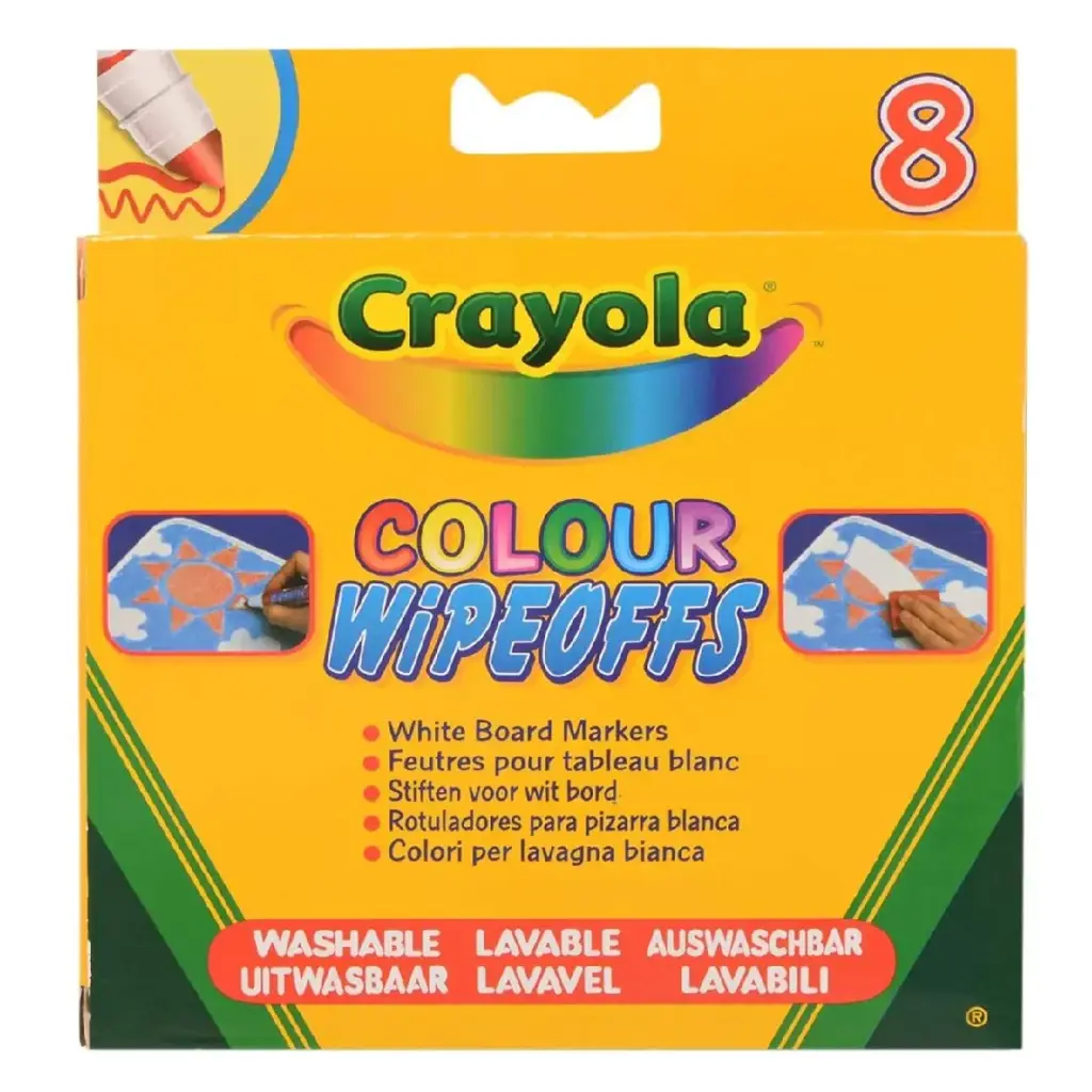 Crayola Rainbow Colors Washable Dry-Erase Markers - 8 Count