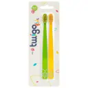 Flipper Twigo Kids Soft-Bristle Toothbrushes - Green & Yellow, 2-Pack