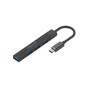 بروميت LiteHub-4 موزع بيانات USB-C متعدد المنافذ 4 في 1 - أسود