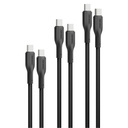 Promate CableKit-CC 3-Pack 60W USB-C to USB-C Data & Charge Cable Kit