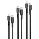 Promate CableKit-Ci 3-Pack 27W USB-C to Lightning Cable Kit