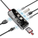 موزع USB-C بروميت TransHub-mini ثمانية في واحد بتصميم شفاف ودعم PD بقدرة 100 واط